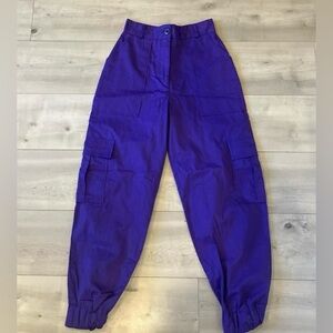 The Ragged Priest made in the UK dark purple cargo pants in size Small